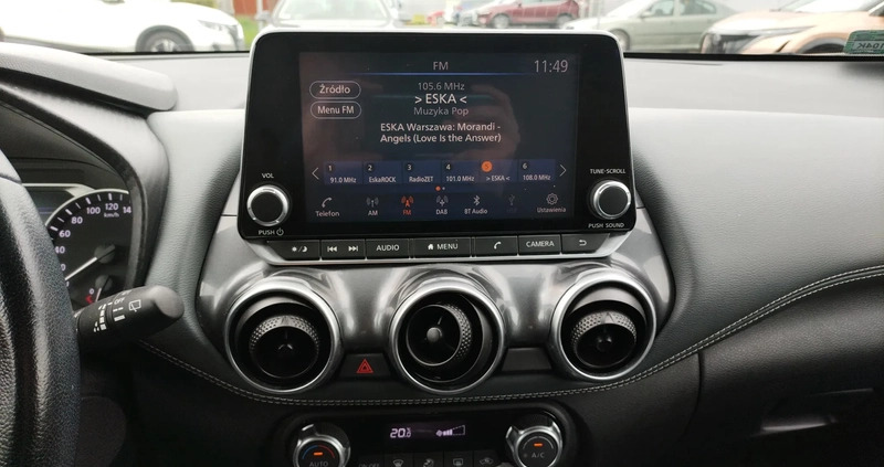 Nissan Juke cena 77900 przebieg: 39007, rok produkcji 2020 z Białobrzegi małe 326